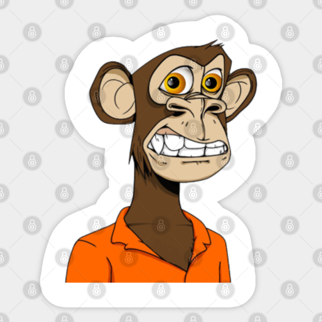 chic bored ape eyes Chic Bored Ape Sad Face Sticker TeePublic